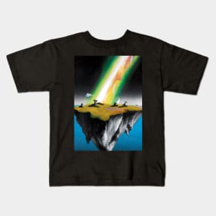 Flying Island Outer Space Kids T-Shirt